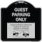 Signmission Guest Parking Unauthorized Vehicles Towed Owner Expense Aluminum Sign, 18" L, 18" H, BS-1818-23928 A-DES-BS-1818-23928 - alternate 1